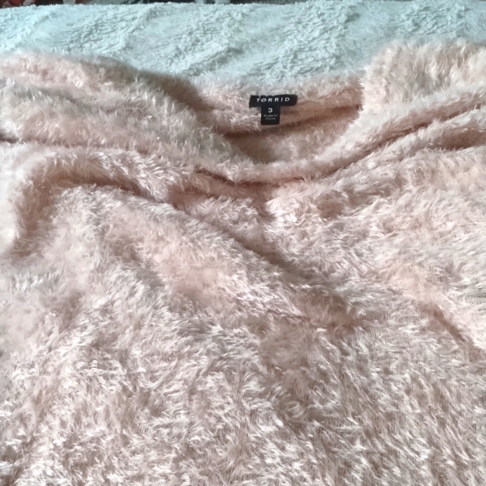 Pink fur sweater